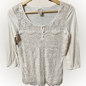 Lucky Brand fringe shirt size small